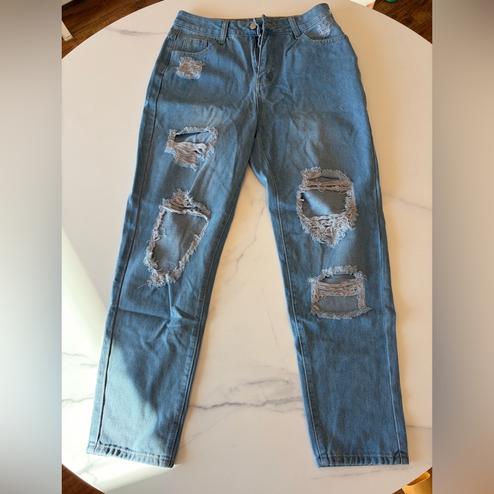Blue Jeans with Yellow Stitching